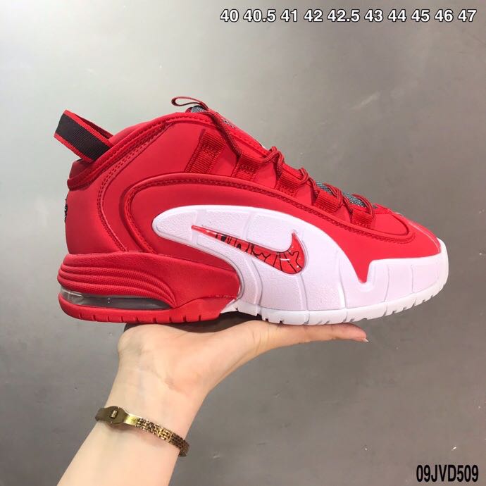 2020 Men Nike Air Penny Hardaway I Red White Shoes - Click Image to Close